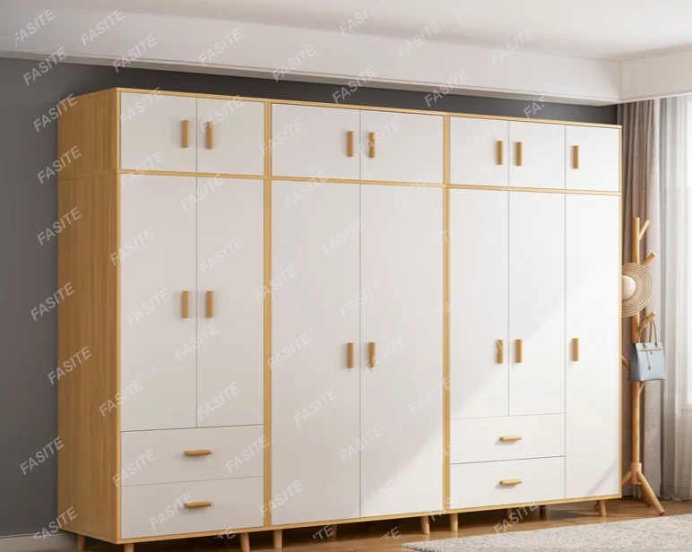 Large wardrobe household bedroom durable cabinet rental housing combination