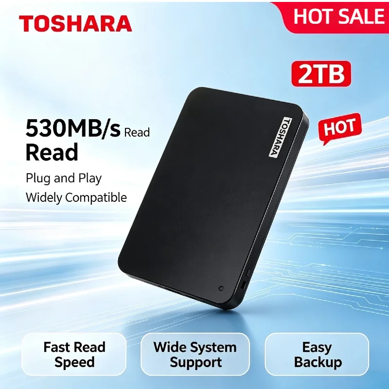New High Speed TOSHARA A3  External Hard Drive  USB3.0 Portable HDD 1TB 2TB 4TB Storage Disk Compatible Laptop Mac Android