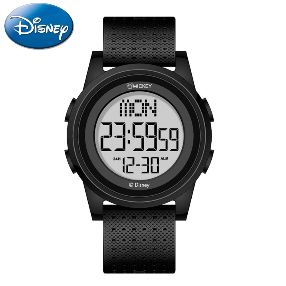 Disney Digital Watch Large Dial Luminous Waterproof Children\'s Student Test Special Electronic Men\'s Clock Relogio