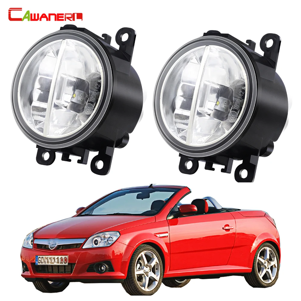 2 Pieces 30W Fog Light Assembly For Opel Tigra TwinTop Convertible 2004 2005 2006 Car Front Bumper LED Fog Driving Lamp DRL