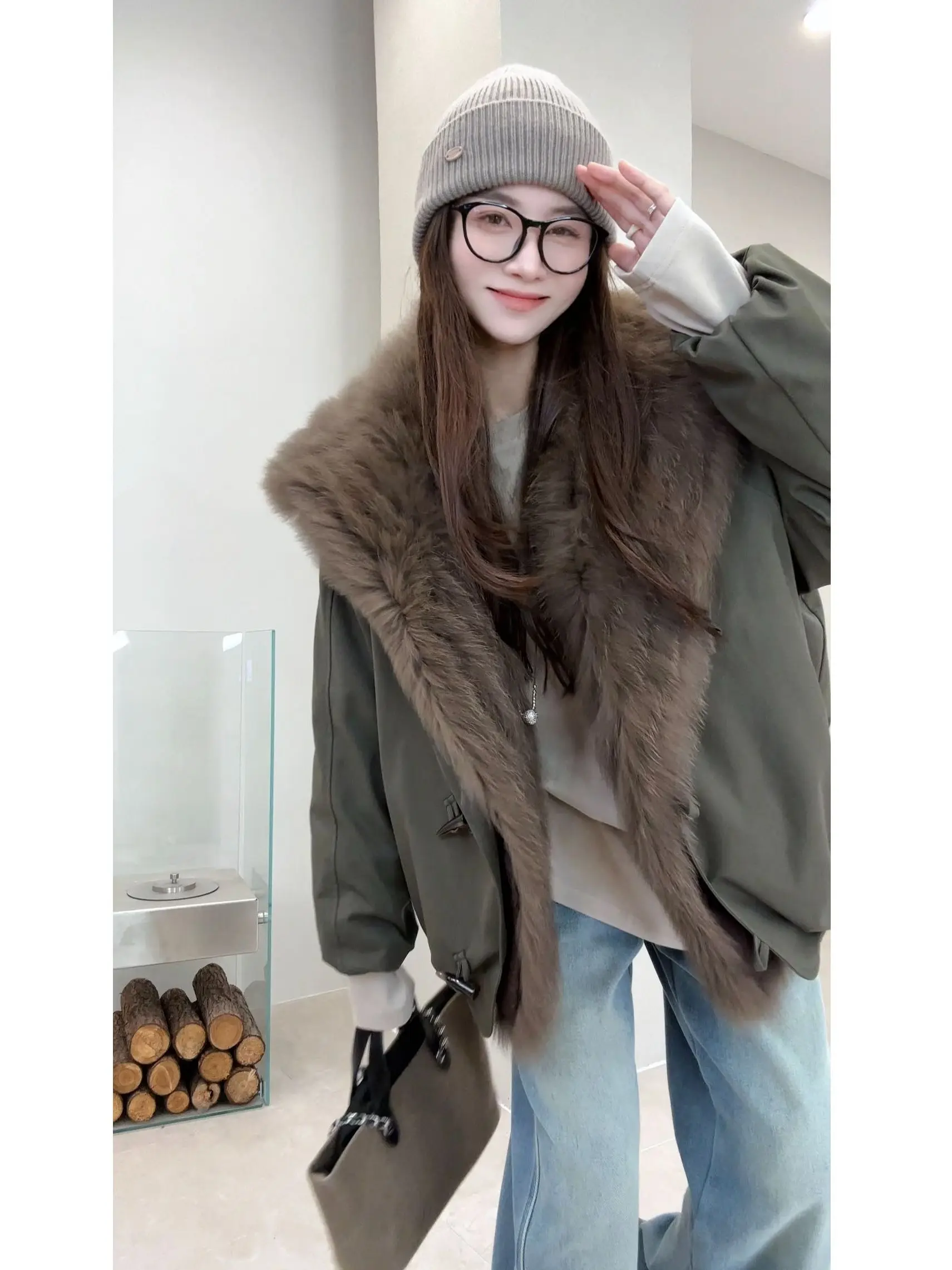

Loose Parka Sle down Jaet Moon Doesnt Eat Fi Winter Casual Faion Warmth Comfortable Ladies Coat Big Collar Design