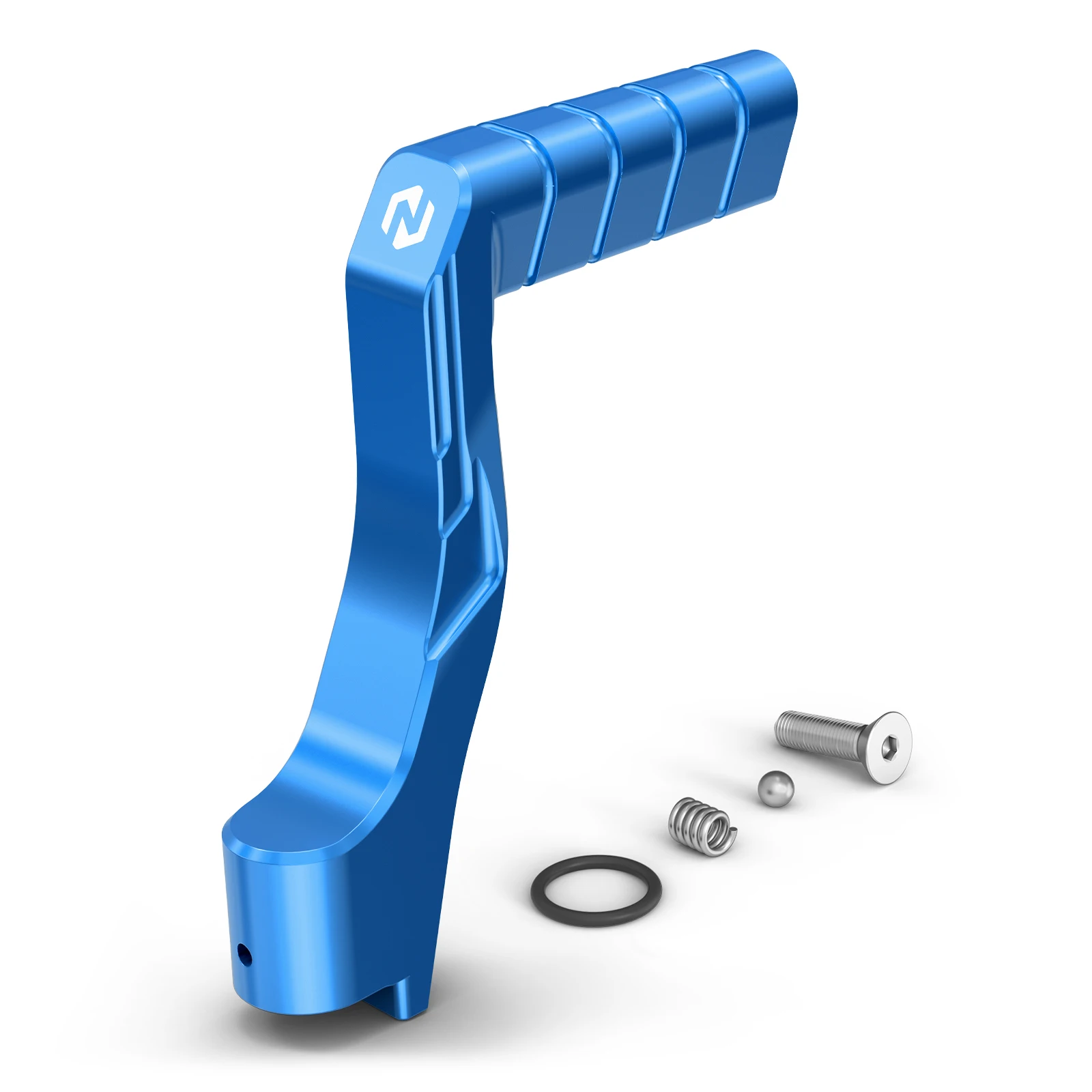 NICECNC Verlängerte, breitere Fußrasten und Kickstarter-Hebel für Yamaha Banshee 350 1987-2006, ersetzt 2GU-15620-01-00, Aluminium – Detail 18
