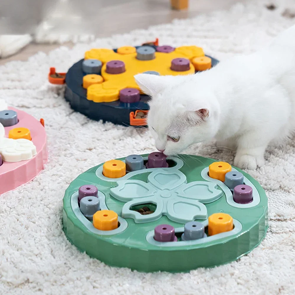 Pet Puzzle Toys Slow Feeder Interactive Increase Puppy IQ Food Dispenser Slowly Eating NonSlip Bowl Pet Cat Dogs Training Game