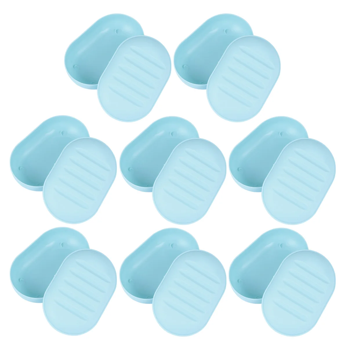 

8 Pcs Soap Dish Case Reusable Plastic Keep Soaps Clean Home Kitchen Hotel Bathroom Travel Simple Design Practical Daily
