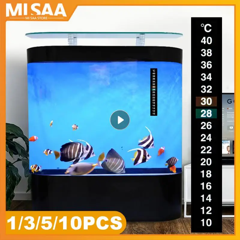 Dual Scale Aquarium Thermometer Digital Fishbowl Liquid Fahrenheit Temperature Sticker Fish And Tanks Aquariums Accessories