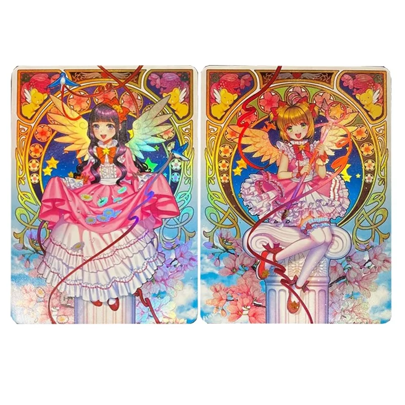 

Diy 2pcs/set Cardcaptor Sakura Friendship Endless Series Self-made Collection Card Tomoyo Daidouji Refraction Color Flash Card