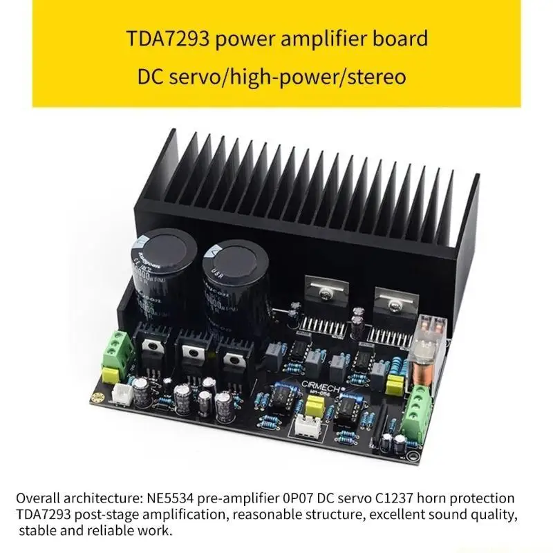 F62C 2Channel Amplifier Board NE5534 Front-end Amplifier+OP07 Servo+Rear end TDA7293