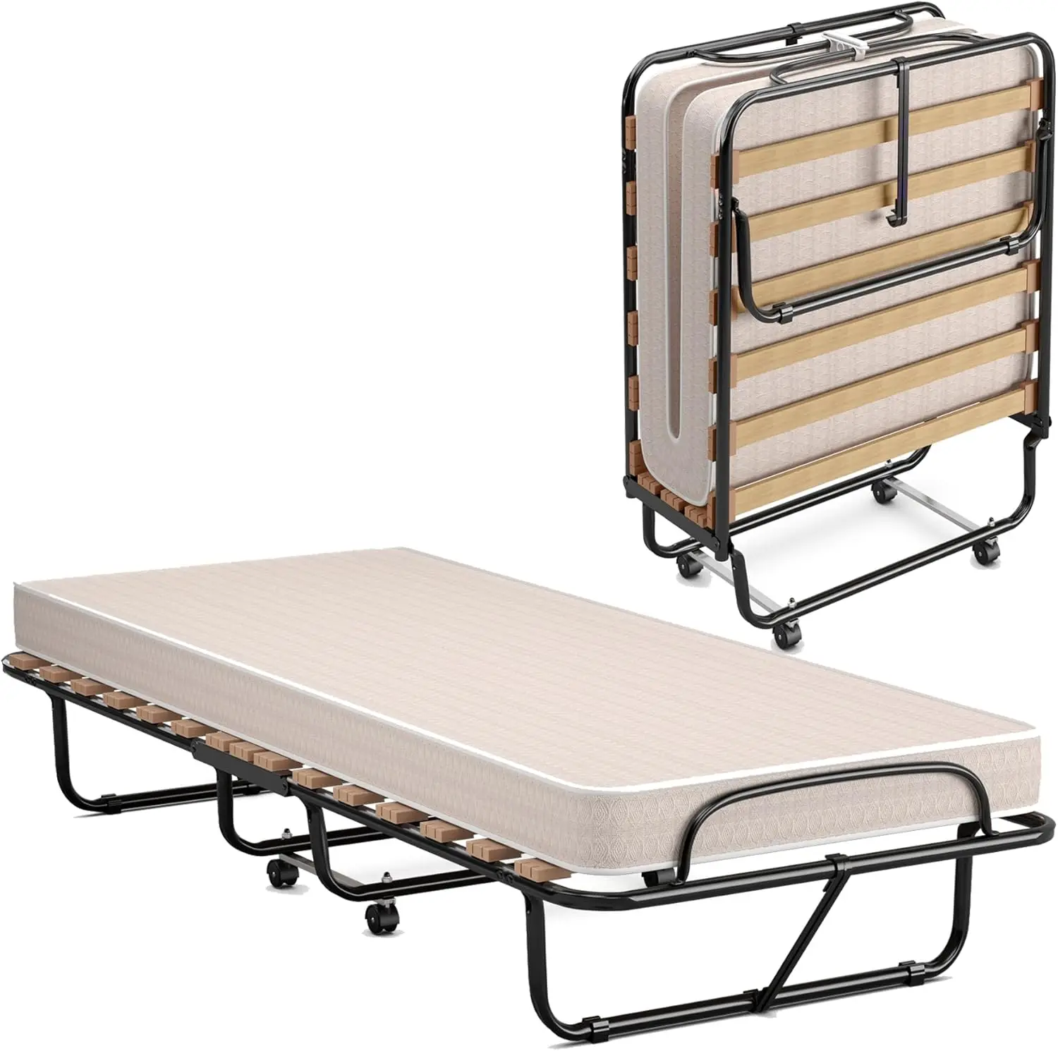 Folding Rollaway Bed with 4