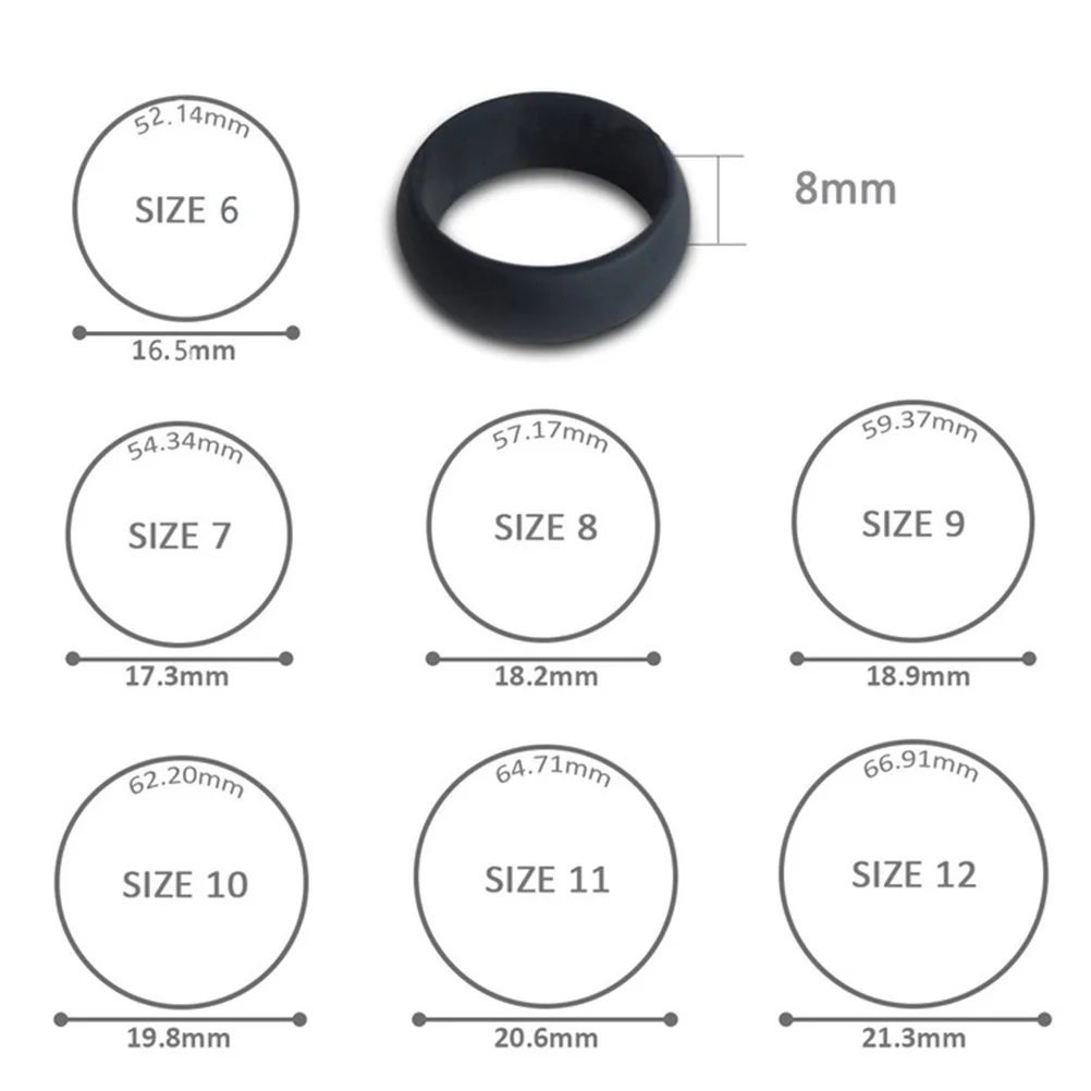 4Pcs Silicone Wedding Bands Flexible Sports Rings Waterproof Gym Swim Dive Size 9 Camo Grey Black Dark Grey Silver