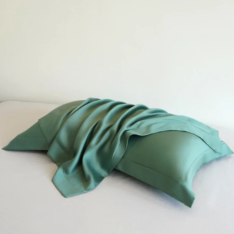 100% Bamboo Fiber Pillowcase 2Pcs Soft Silky Summer Cooling Envelope Closure Solid Color Body Pillow Case 48x74cm (No Filler)