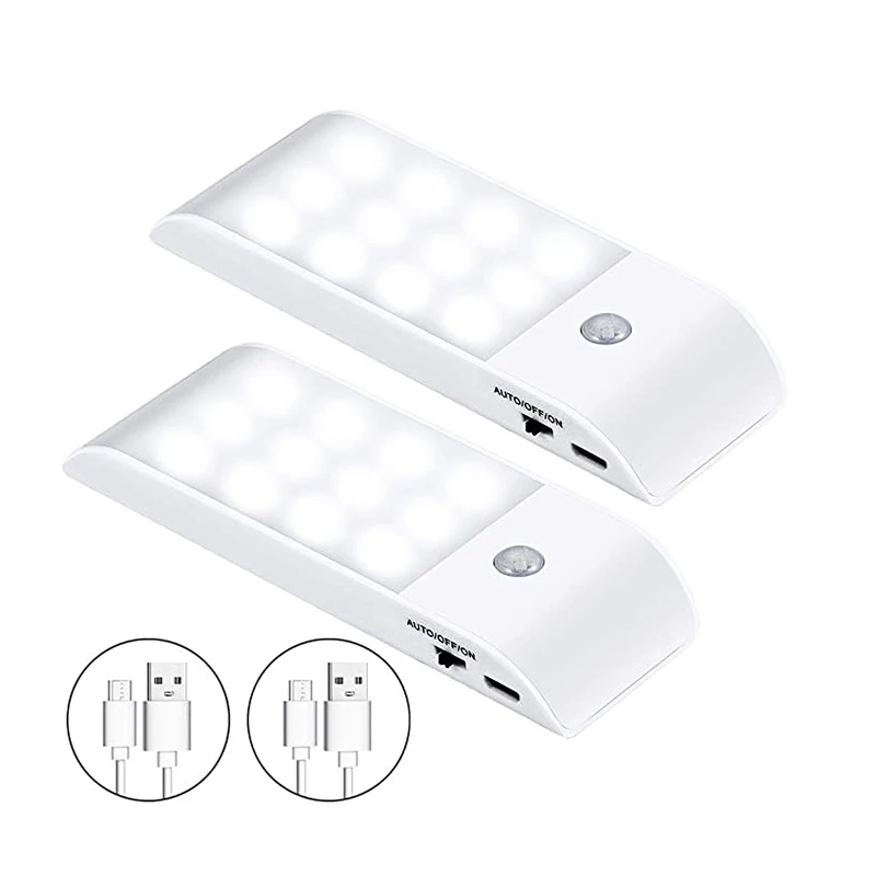 1/2Pack PIR Motion Induction Light Stick-on Wardrobe Night Light Staircase Kitchen Closet Aisle Wall Lamp LED Cabinet Light