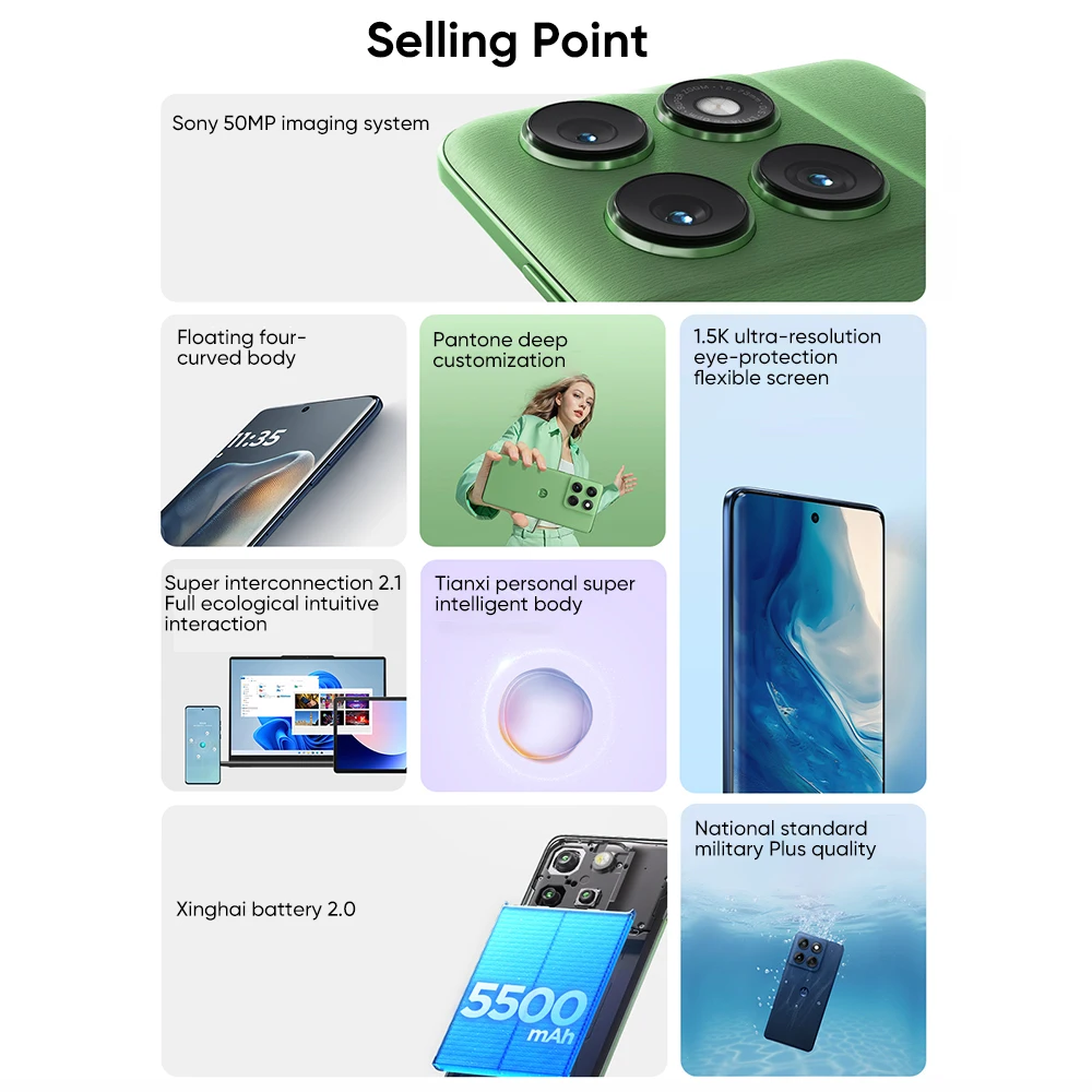 Original Edge 60 5G Mobilephone 6.7 inch 1.5K Eye Protection pOLED screen 5500mAh 68W Fast Charge 50MP Camera