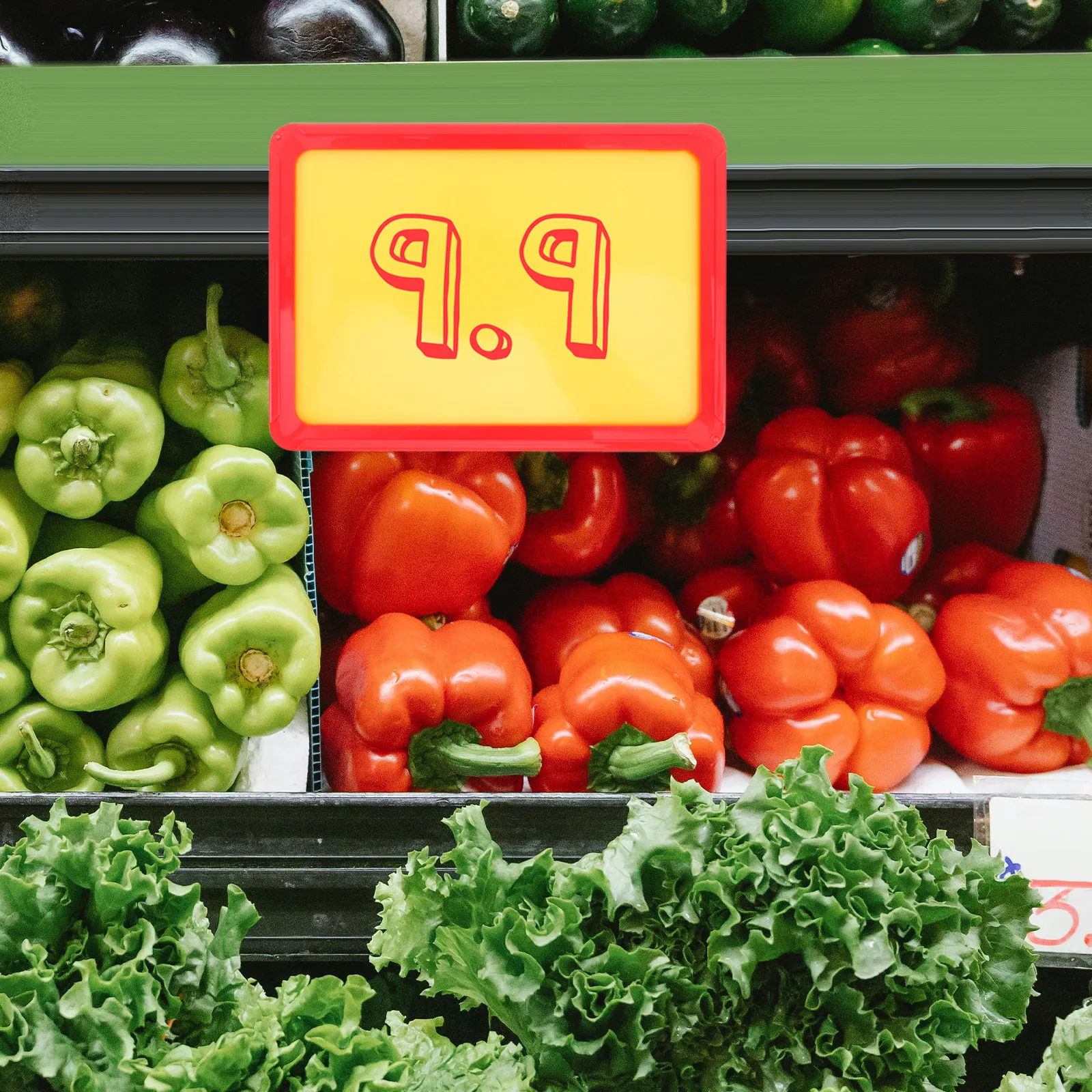 2Pcs Price Tags Erasable Hanging Writable Supermarket Display Signs Merchandising Pricing Holders Retail Store
