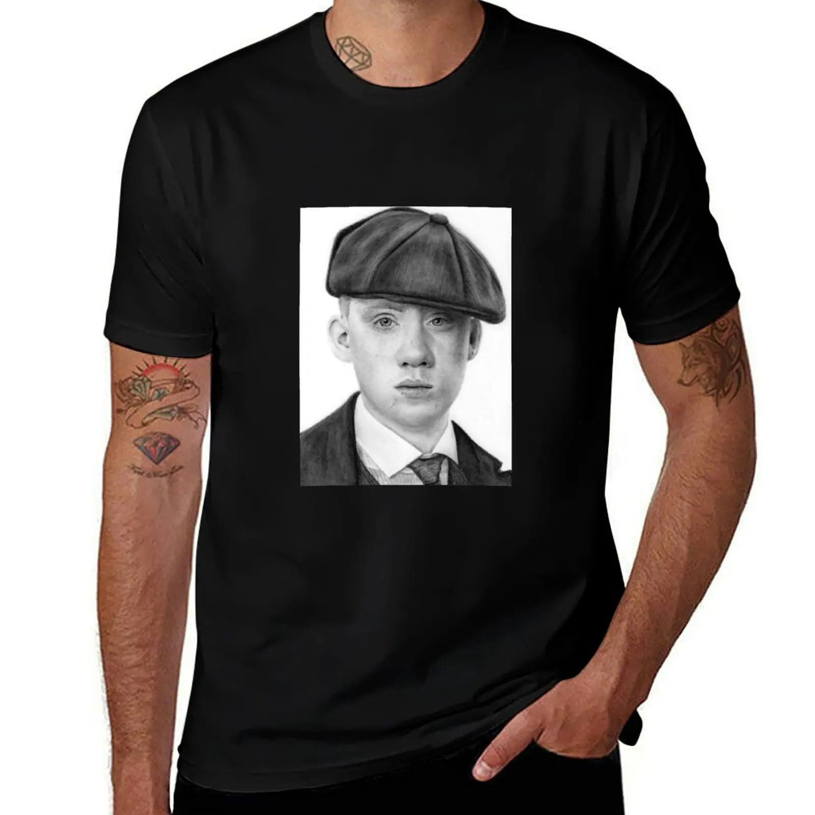 

John Shelby The Peaky Blinders Joe Cole Fan Art T-Shirt man t shirts graphic t shirts for man graphic cars