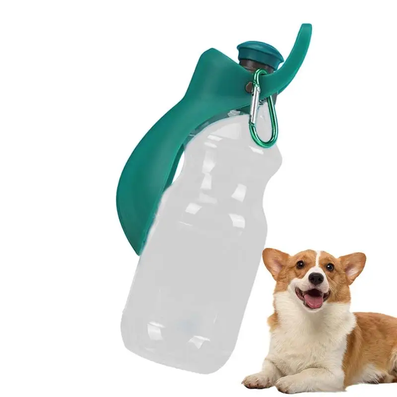 Dog Water Bottles For Walking Portable Pet Water Bottle With Foldable Drinking Cup Bowl 450ml For Puppy Small Medium Large Dogs