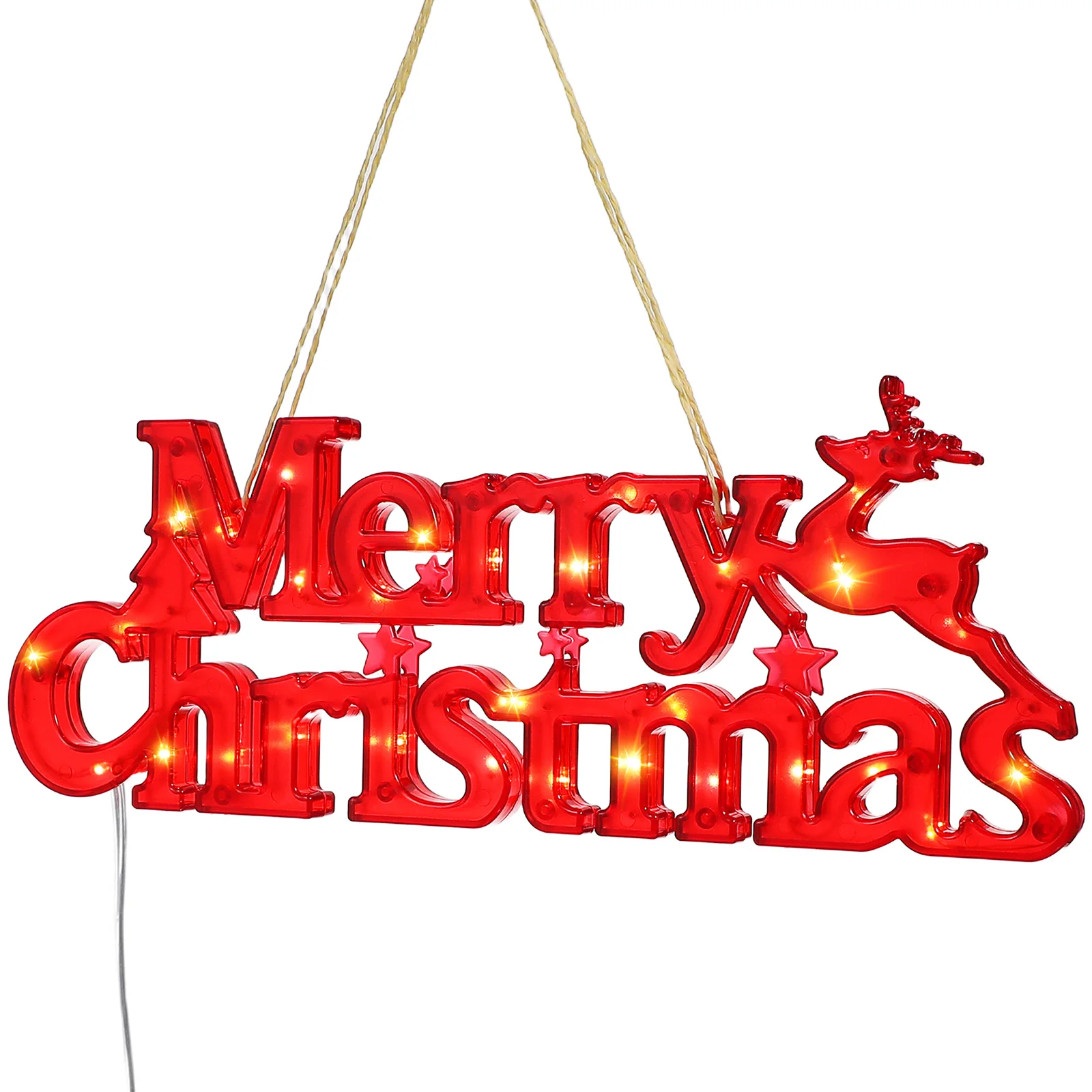 

Christmas Alphabet Letter Lights Decorative Plastic Christmas Decorative Atmosphere Light Operated Xmas Hanging