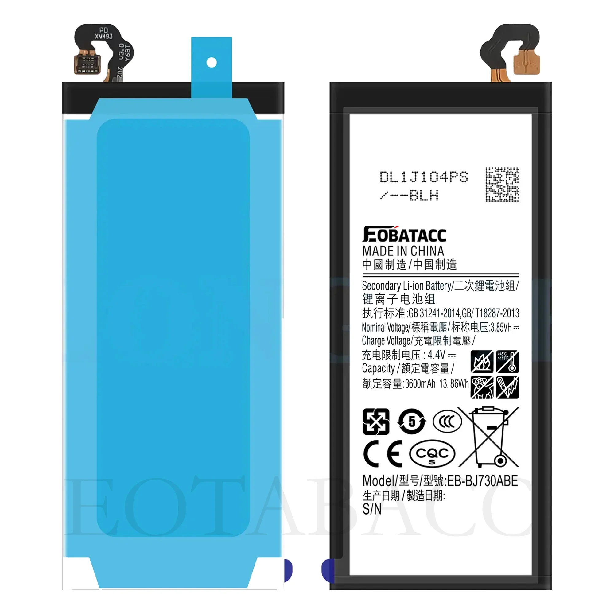 

EOTABACC New 100% High Quality EB-BJ730ABE Battery For SAMSUNG Galaxy J730/J7 2019/J720/J7 Pro/J7 MAX/J7 2017 J730F J730G mobile