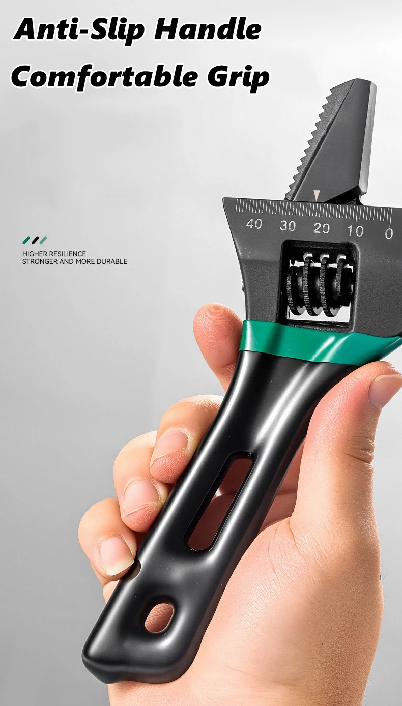 6/8-Zoll-Kurzgriff-Gabelschlüssel, verstellbar, übergroßer offener Badezimmer-Schraubenschlüssel, Mini-Schraubenschlüssel für kleine Platten, großflächiger, verstellbarer Kurzgriff – Detail 9
