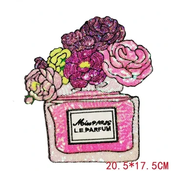 유행 자수 패치 스팽글 자수 의류 액세서리 선인장 꽃 자수 아플리케 의류 패치에 철