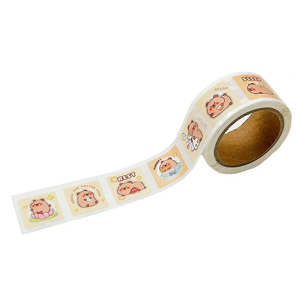 Cute Capybara Sealing Sticker Self-adhesive Sticker DIY Decorative Sticker Multifunctional Cartoon Adhesive Paper Student