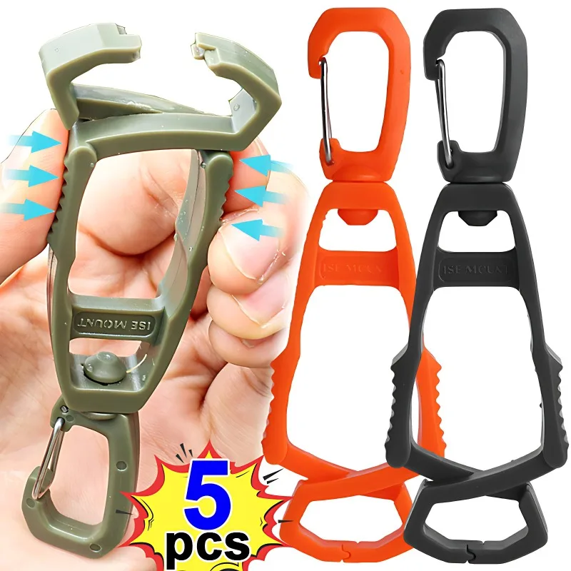 Multi-purpose Hook Plastic Clip Outdoor Tools Nylon Gloves Hook Work Gloves Safety Clip Outdoor Climbing Bottle Hanging Buckle