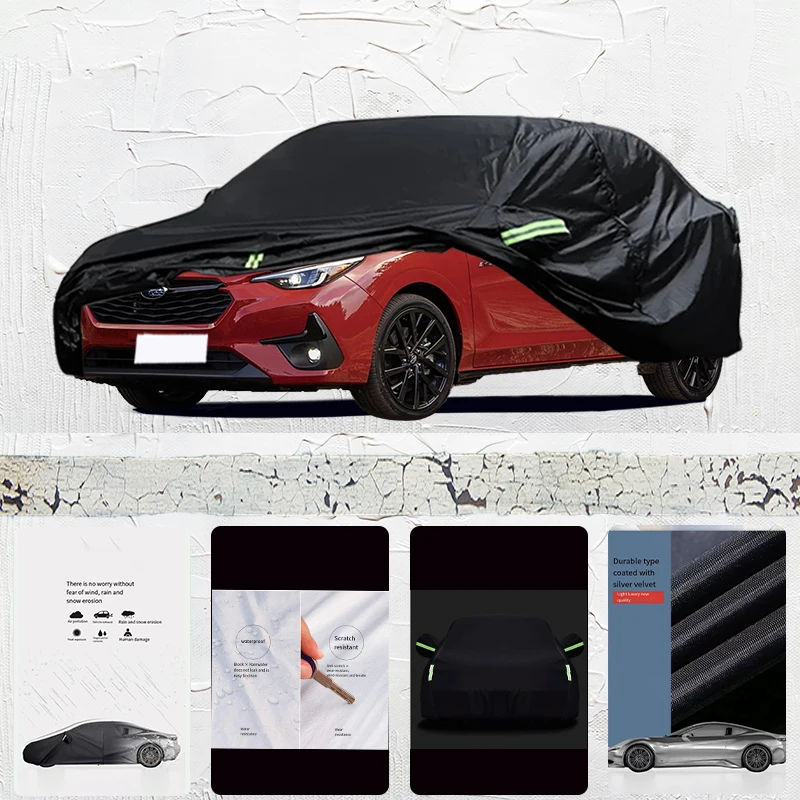 For Subaru Impreza Anti-UV Sun Shade Rain Snow Resistant Black Cover Dustproof Car umbrella Full Car Cover Outdoor Protection