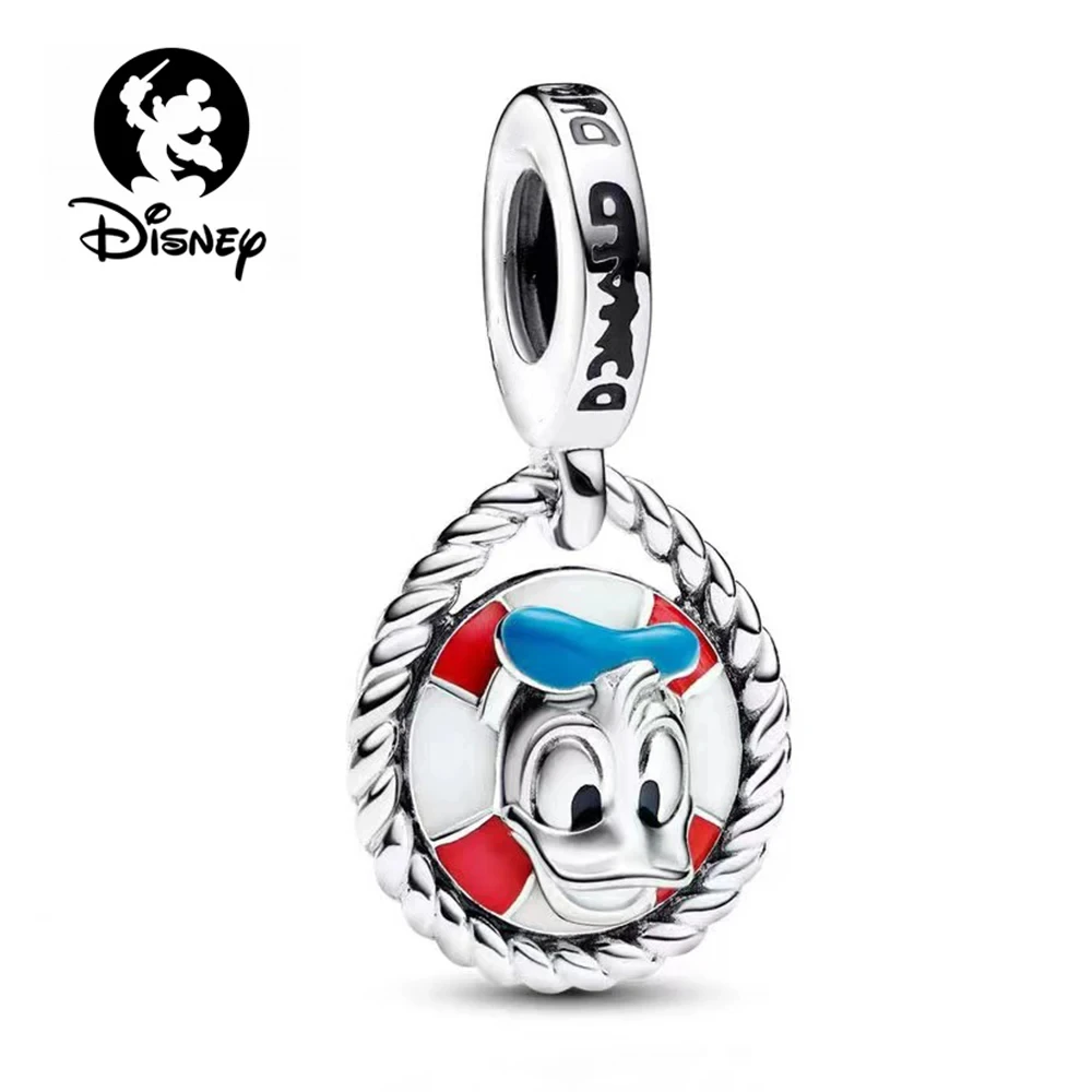 New Disney Mickey Alice Donald Duc Beads Charms Fit Original Pandora Bracelets DIY Jewelry Women Gifts