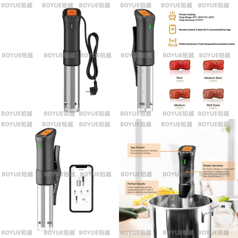 Household Commercial Sous-vide Cooking Machine 1000W Automatic Vacuum Cooker 360 Degree Immersion Heating Circulator