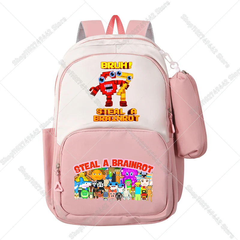 Рюкзак Steal A Brainrot 67, набор пеналов, детский рюкзак большой вместимости, шесть семи мем, школьные ранцы для мальчиков и девочек, наборы