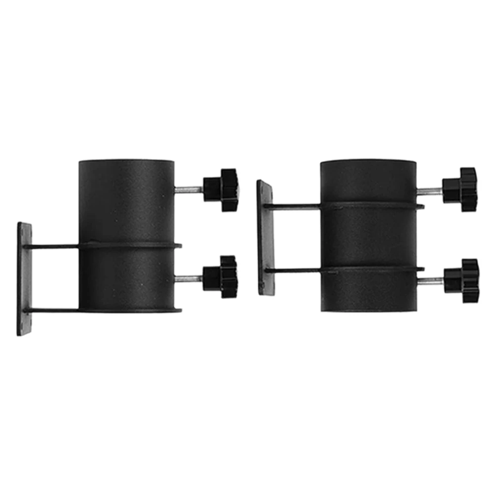 Adjustable Metal Umbrella Holder For Balcony Railing Heavy Duty Welded Frame 1.5-2.5 Inch Rail Thickness Support