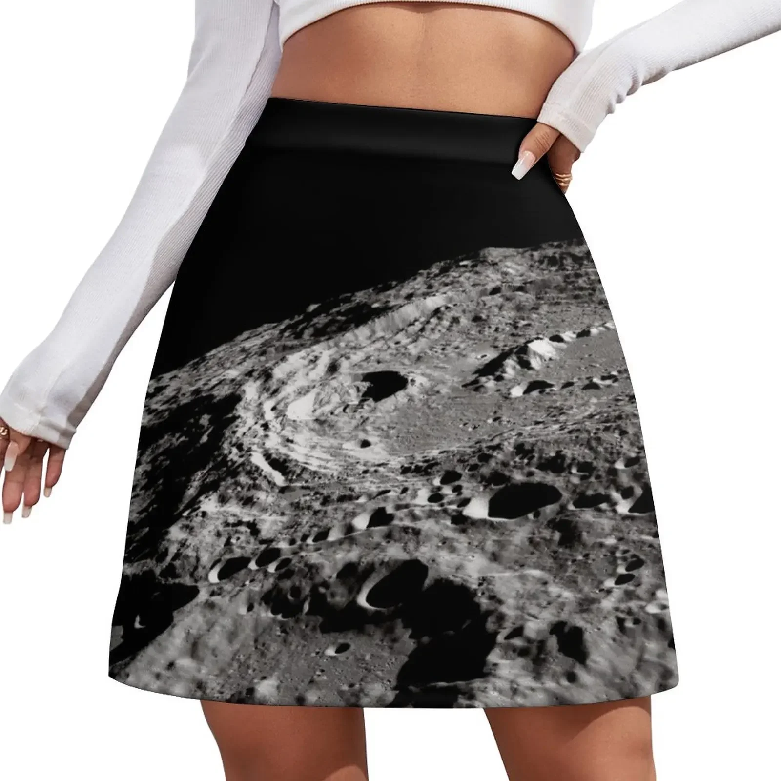 

Terraced Wall Crater on the Lunar Limb Mini Skirt Skirt satin korean style skirt Mini