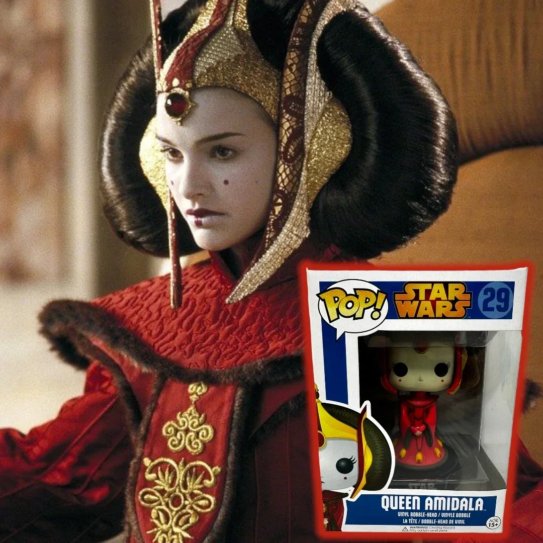 ファンコ-pop-スター・ウォーズ-29--女王アミダラ・パドメ・ビニーのボブルヘッドフィギュア、ナブー王室女王のコレクタブル玩具、スターウォーズファンへのギフト