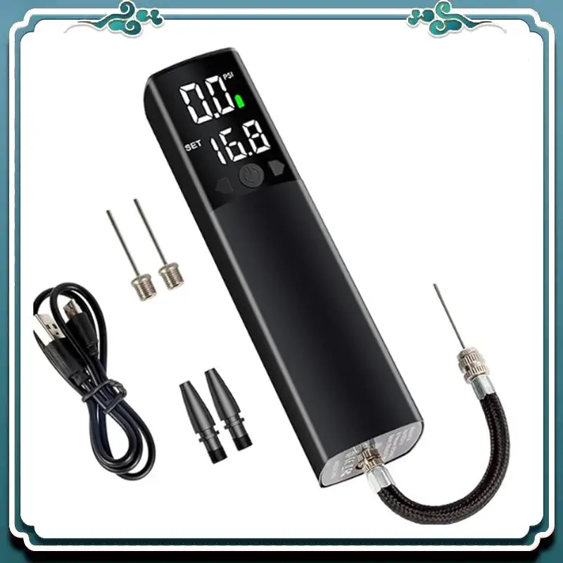 Electric Ball Pump, Portable Ball Pump For Sports Balls Electric Basketball Pump With Pressure Gauge & LED Light Eco-Friendly