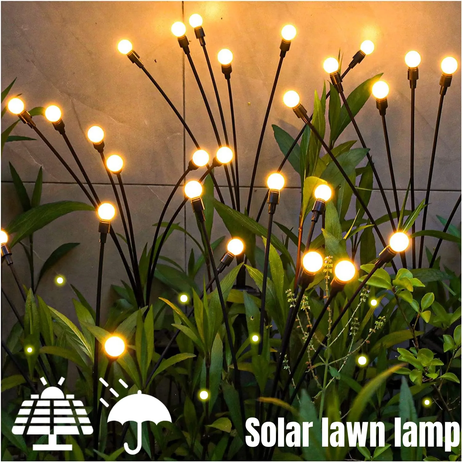 solar jardim lawn lights firefly lights impermeavel balancando a luz para o patio patio pathway decoracao ao ar livre led led 10 led 01