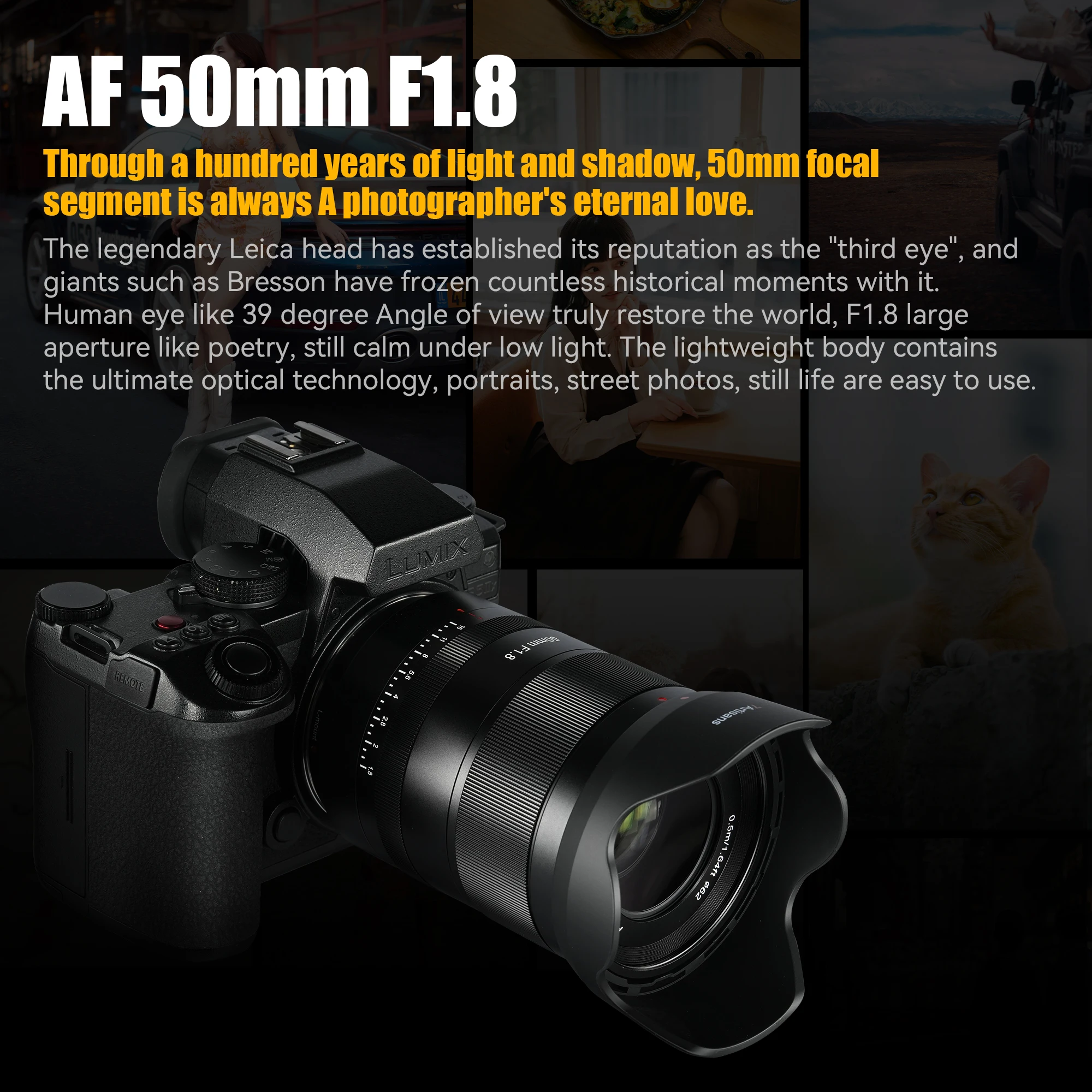 7Artisans AF 50mm F1.8 Full Frame Auto Focus Lens For Sony E FE A7R A7C II Nikon Z Z7II Panasonic Sigma L Leica L S1