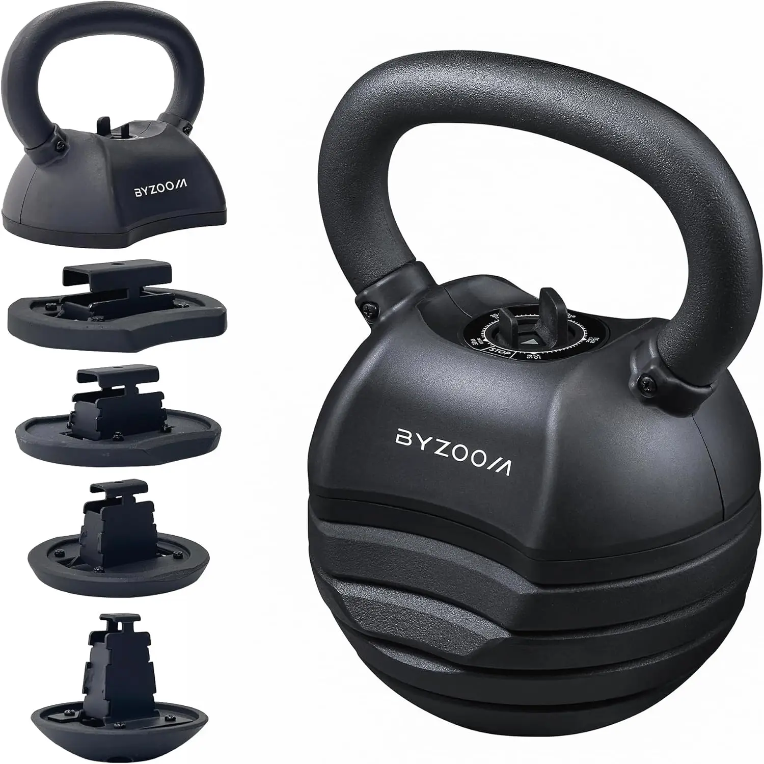 

Adjustable Kettlebell 30lb Weight Training Fitness Exercise Full Body Workout 5 in 1 for Home Gym Beginners Woman