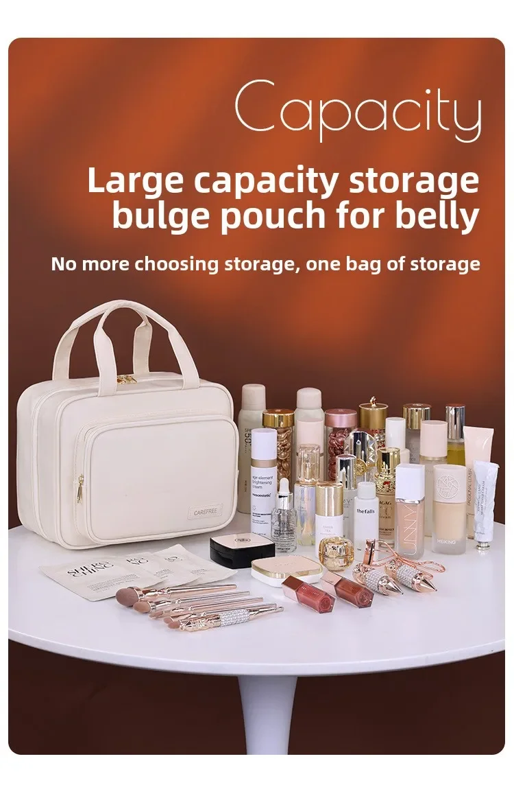 Neue mehrschichtige hängende Kosmetiktasche mit großer Kapazität, wasserdicht, transparent, Make-up-Organizer für Reisen, tragbare Kulturtasche – Detail 10