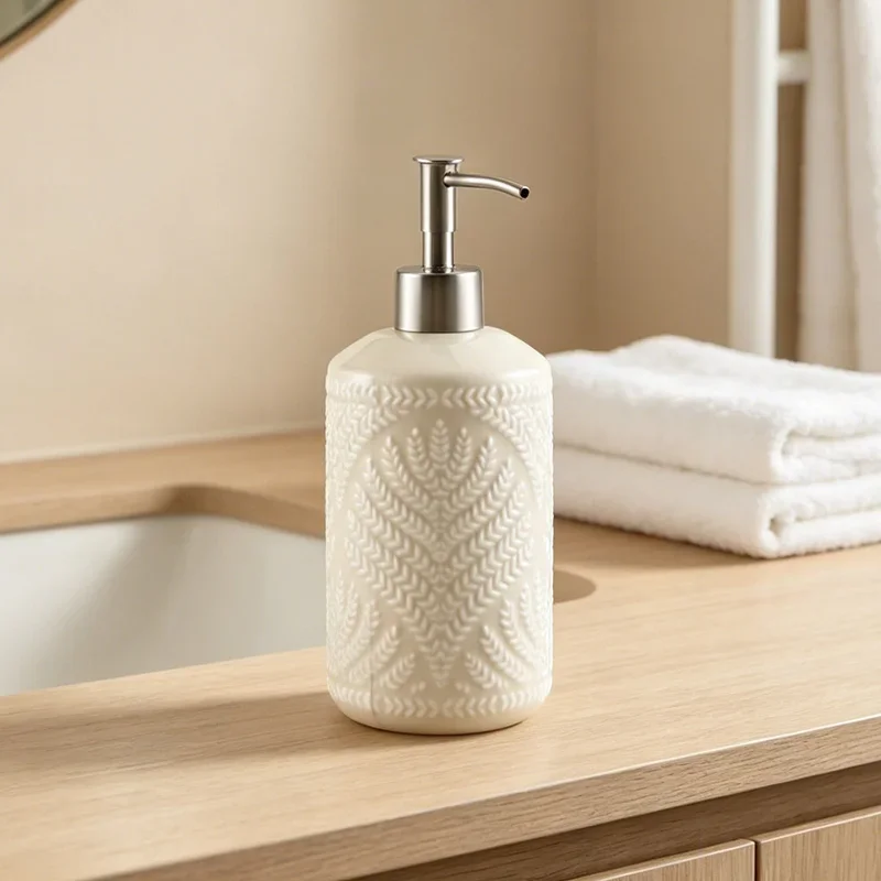 550ml soap dispenser  luxury ceramic hand sanitizer bath gel shampoo bottled separately hotel home stay lotion press bottle