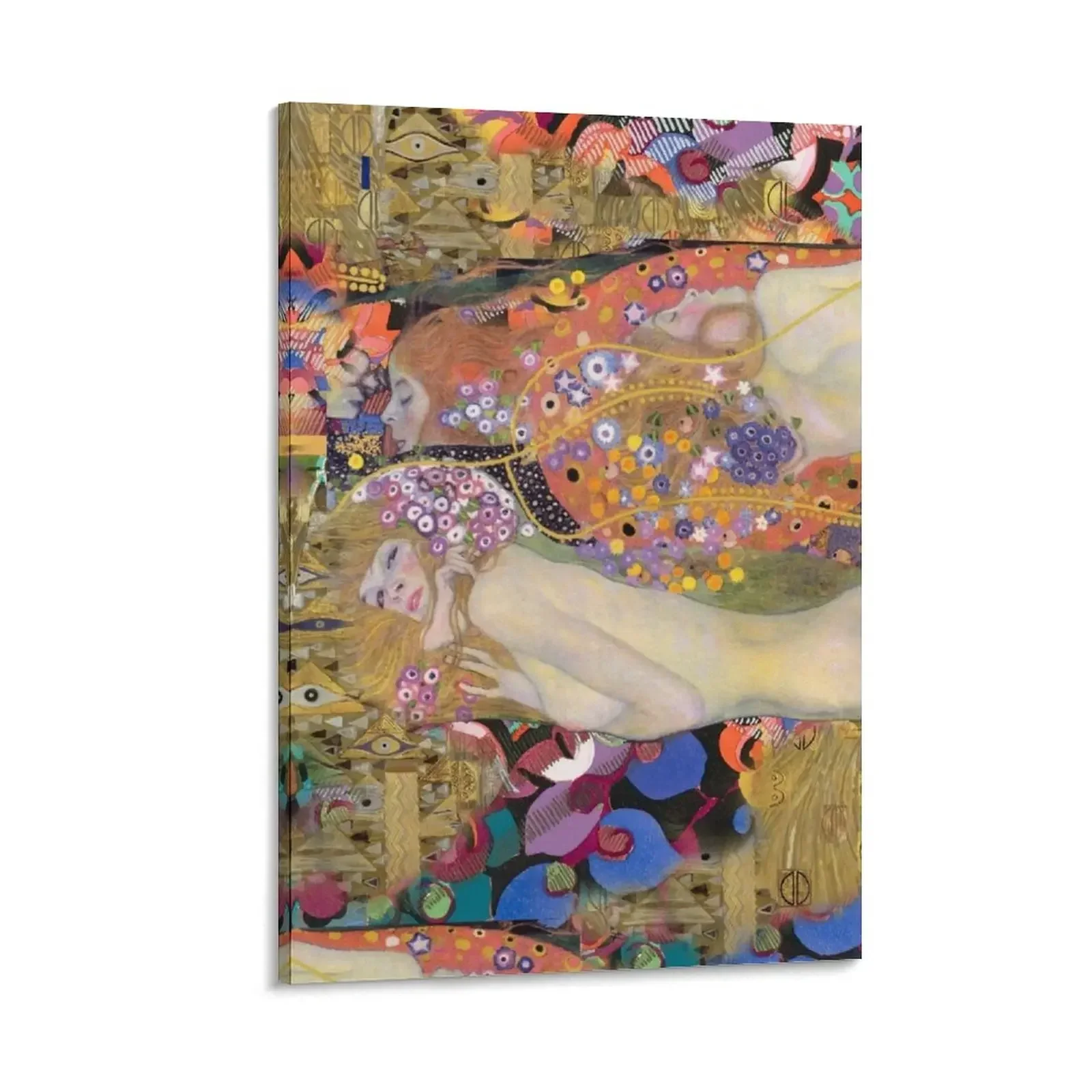 

Gustav Klimt's Water Serpents + art deco tribute Canvas Painting home decor anime Decor for room