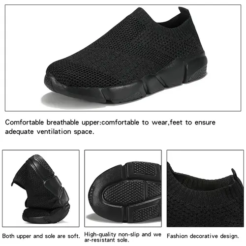 Sneakers Women Shoes Knitting Sock Sneakers Women Slip On Laides Walking Shoes for Woman Loafers Flats Tenis Famela Plus Size - Image 4