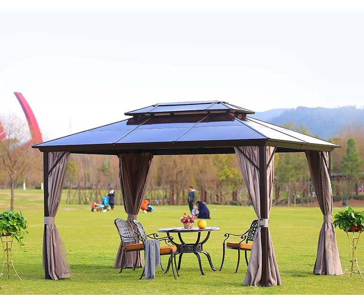 #Sky tent courtyard Roman tent open-air awning outdoor four-legged shed gazebo canopy aluminum alloy sun shed