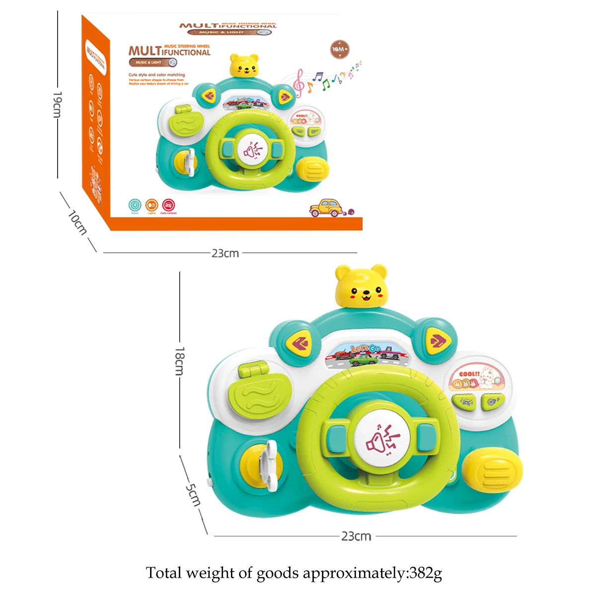 เพลงของเล่นพวงมาลัย,จําลองขับรถพวงมาลัยเสียงของเล่นมัลติฟังก์ชั่การเรียนรู้การศึกษาของขวัญสําหรับเด็ก