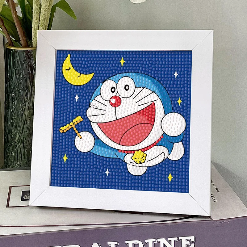 15*15cm Diamond Painting Cartoon Blue Fatso Handiwork  Sticking Drill Embroider Decoration Draw Can help develop hands-on skills