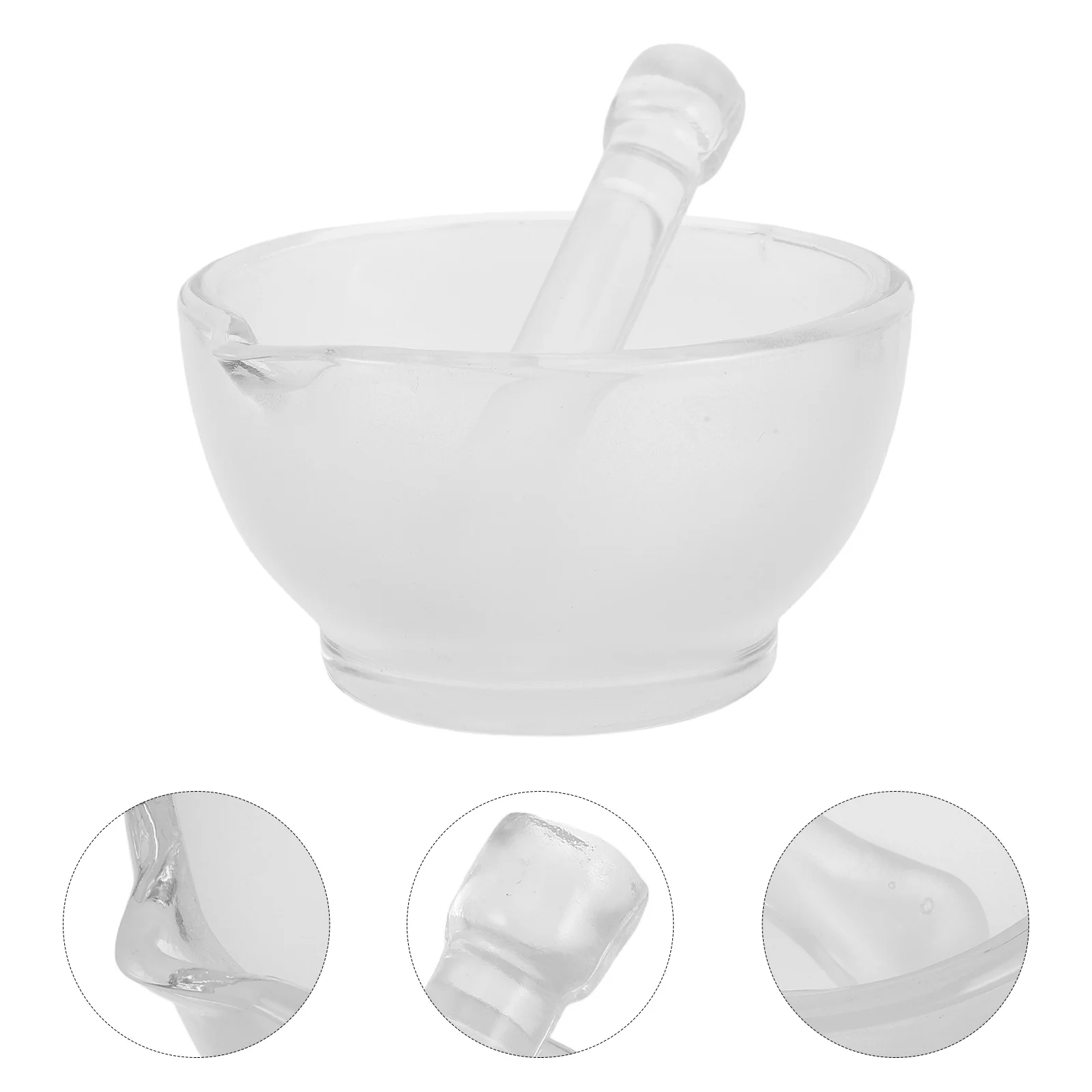 

1Set Glass Mortars and Pestle Set Polished Precision Grinding Bowl for Laboratory Science Lab Mixing Chemical Sample Prep
