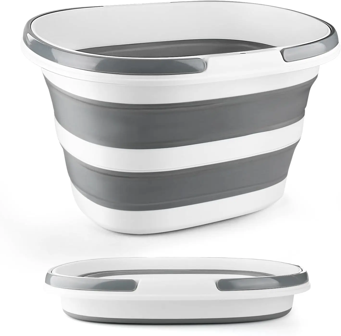 

Collapsible Mop Bucket with Handle for Cleaning, 16L(4.2 Gallon) Silicone Square Mopping Bucket for Windows Cleaning or Car Wash