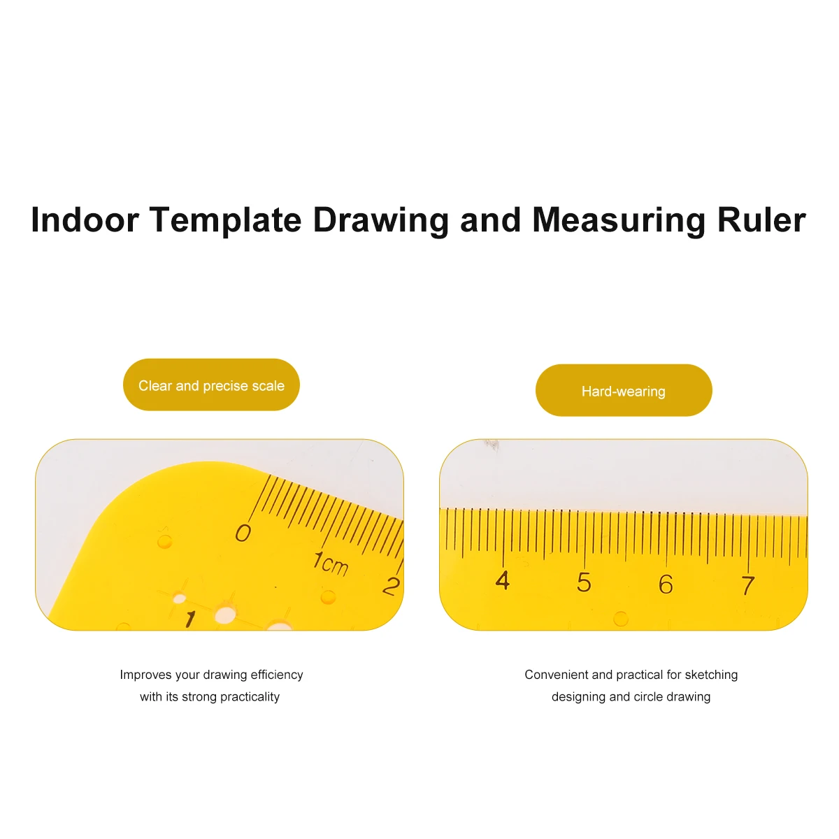

Circle Measuring Rulers Drawing Templates Architecture Stencil Tool Clear Scale Pattern Multi Function School Office Design