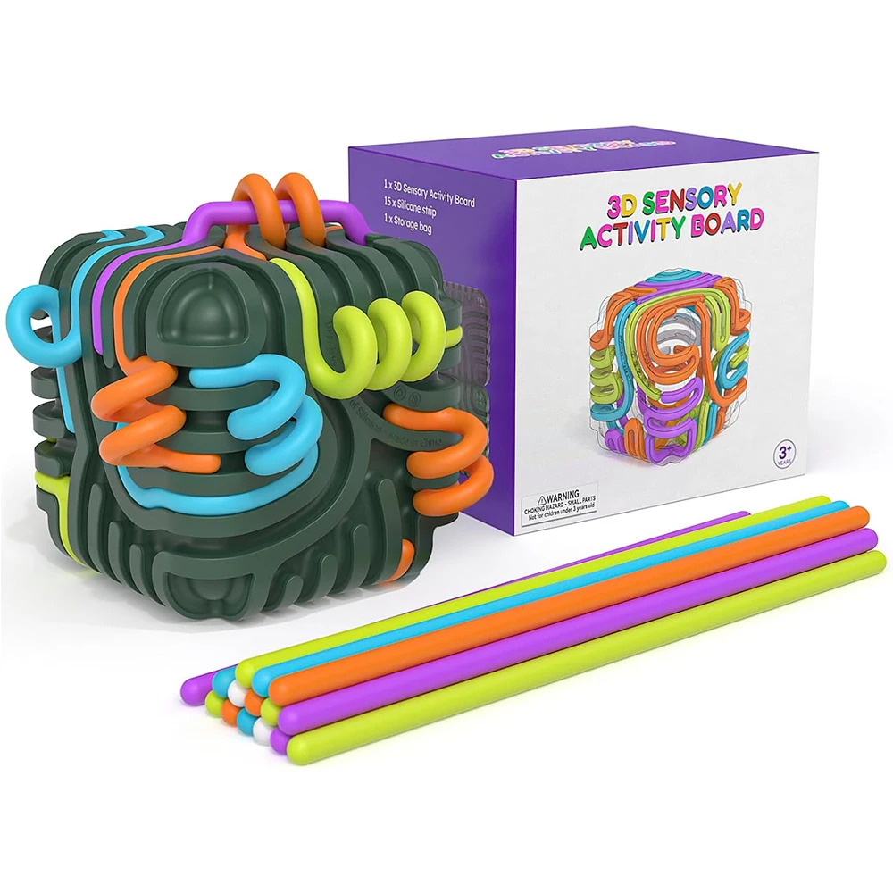 3D Silicone Sensoriale Fidget Cube Silicone Fidget Cube Giocattolo per alleviare lo stress 5 colori Giocattoli sensoriali Controller di gioco Regalo di Natale