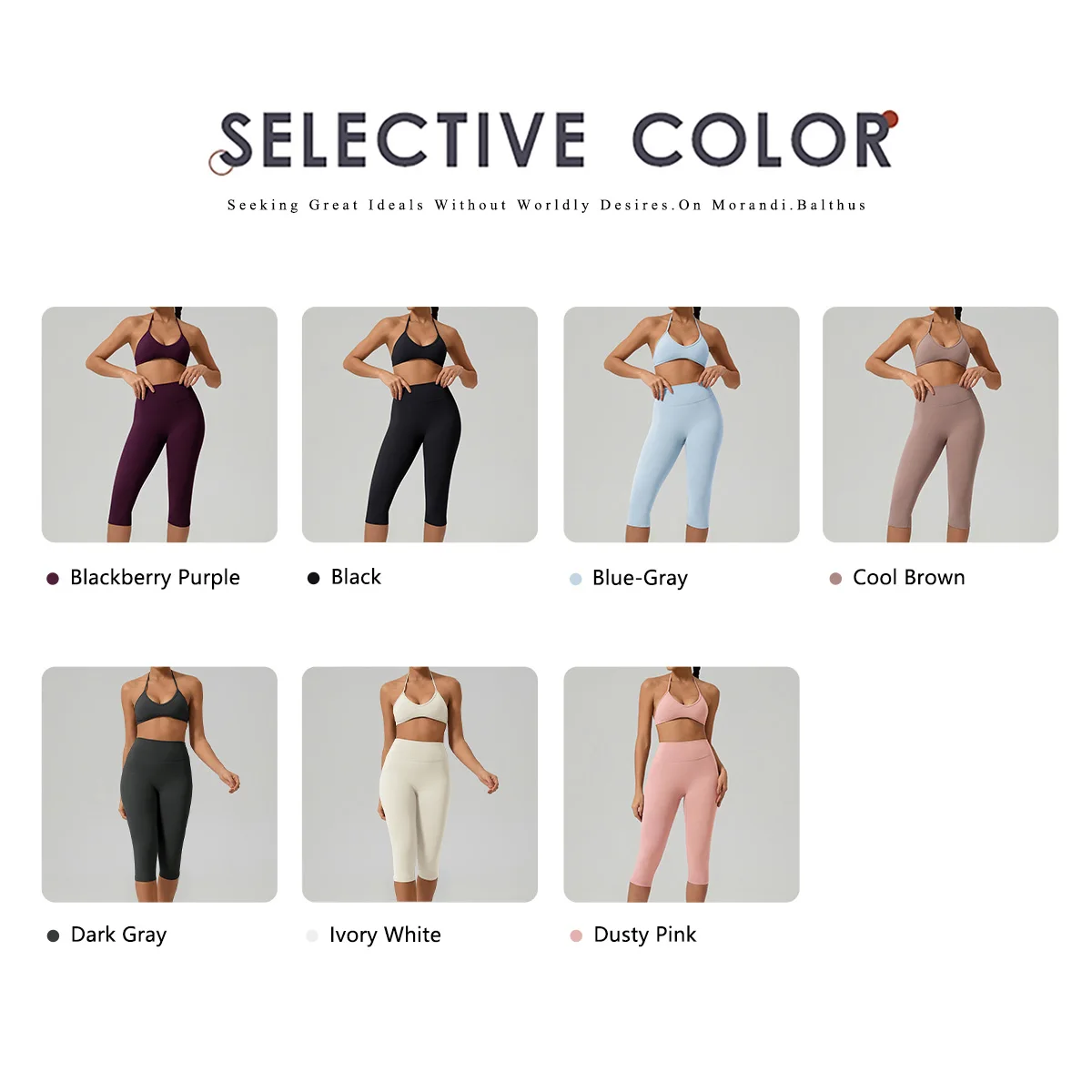 Ctenkevet Damen-Sommer-Sportset, 2-teilig, ärmellos, Sport-BH, Capri-Leggings, 3/4, zweiteiliger Fitness-Yoga-Laufanzug, Outdoor, weiblich – Detail 6