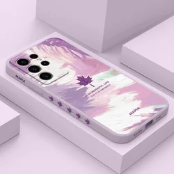 Render Maple Leaf Phone Case For Samsung Galaxy S25 S24 S23 S22 S21 S20 S10 Ultra Plus FE Note 20 Ultra 10 Plus Cover