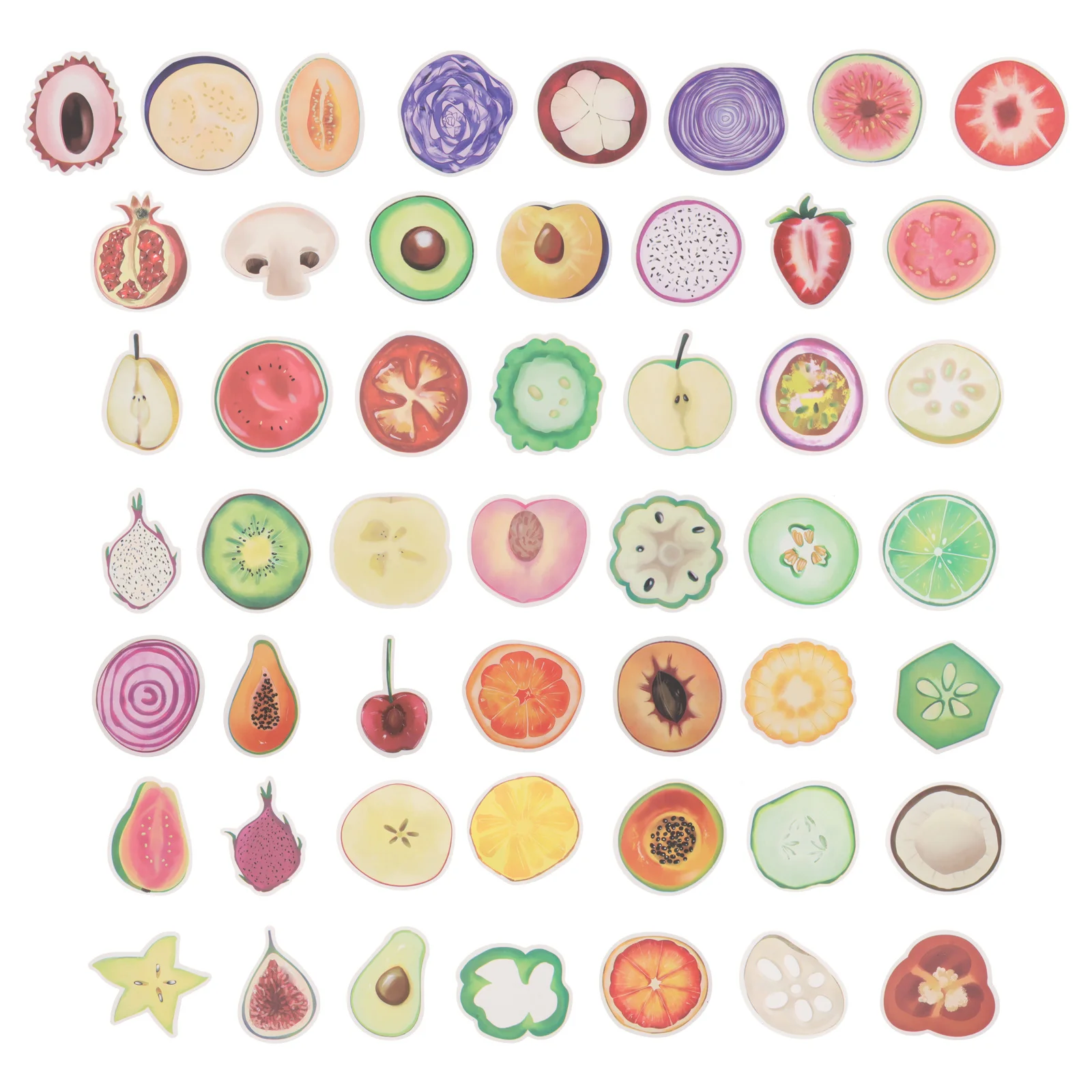 50 قطعة ملصقات الفاكهة لطيف الكرتون صائق لأجهزة الكمبيوتر المحمول زجاجة ماء جراب هاتف سكرابوكينغ ملصقات الزخرفية ذاتية الصنع القابلة للإزالة #2